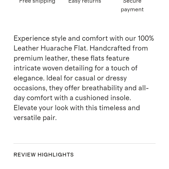 Quince 100% Leather Huarache Flat - Picture 3 of 6